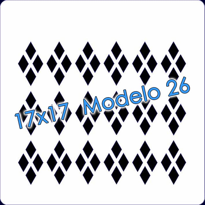 - Stencil 17x17cm Modelo 026 -